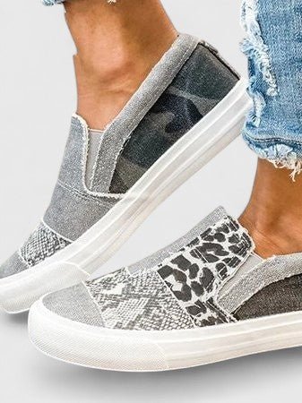 Women's Leopard Slip-On Platform Trainers