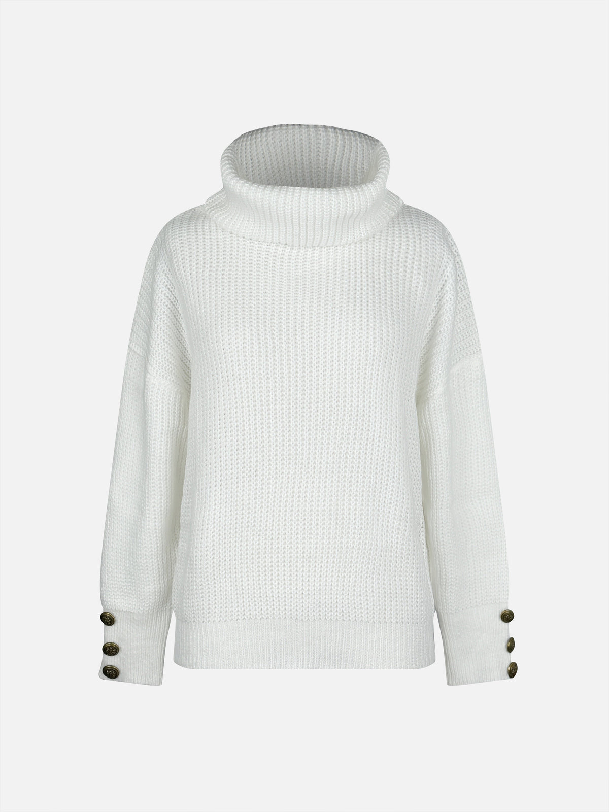 Women's Chunky Oversized Ribbed Roll Neck Jumper