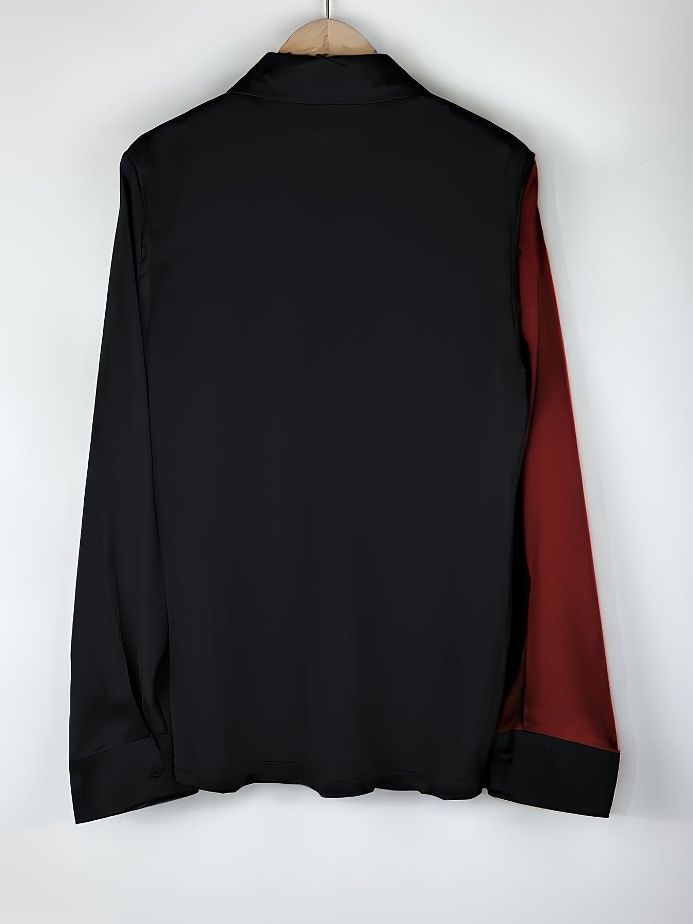 Women's Slim Satin Long Sleeve Blouse
