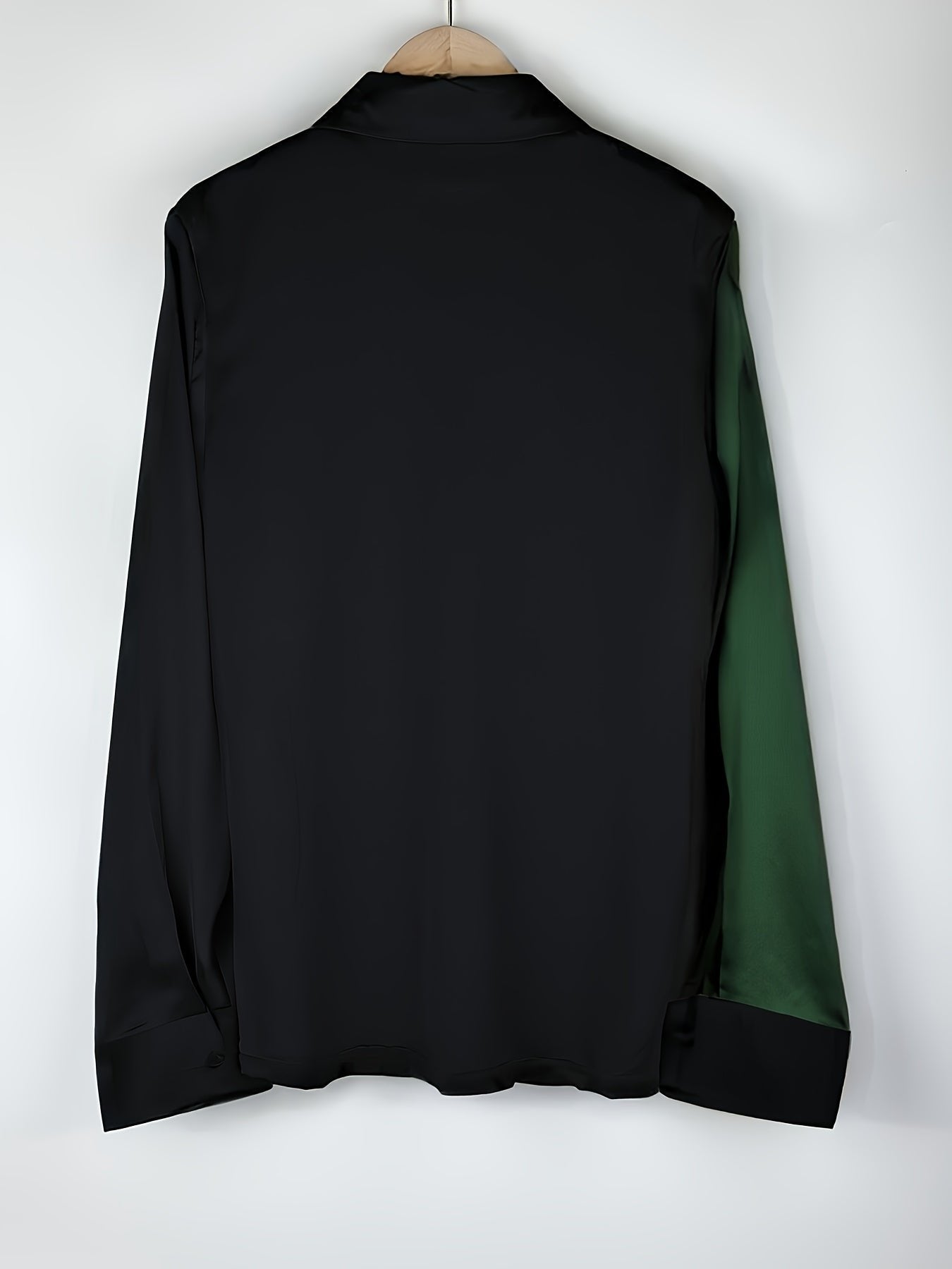 Women's Slim Satin Long Sleeve Blouse