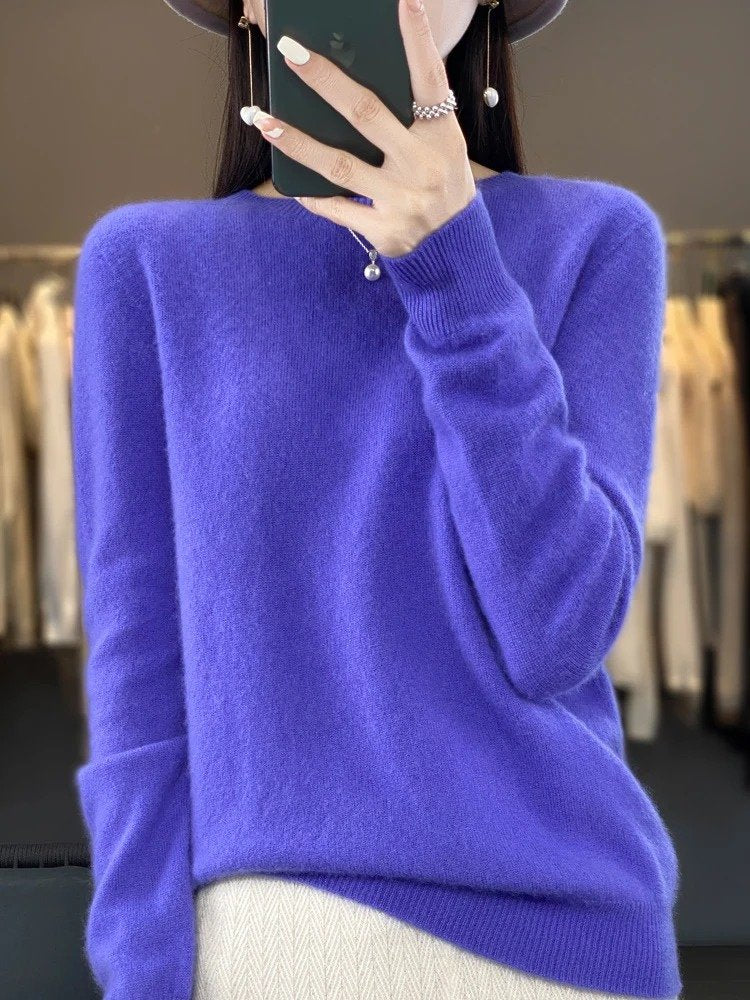 Women's Wool Jumper - Purple