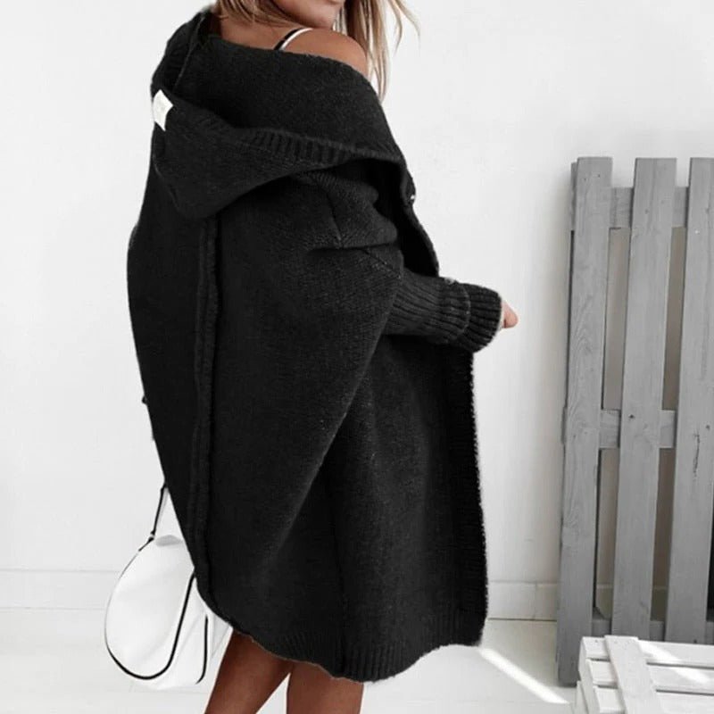 Women's Chunky Oversized Knit Ribbed Longline Cardigan