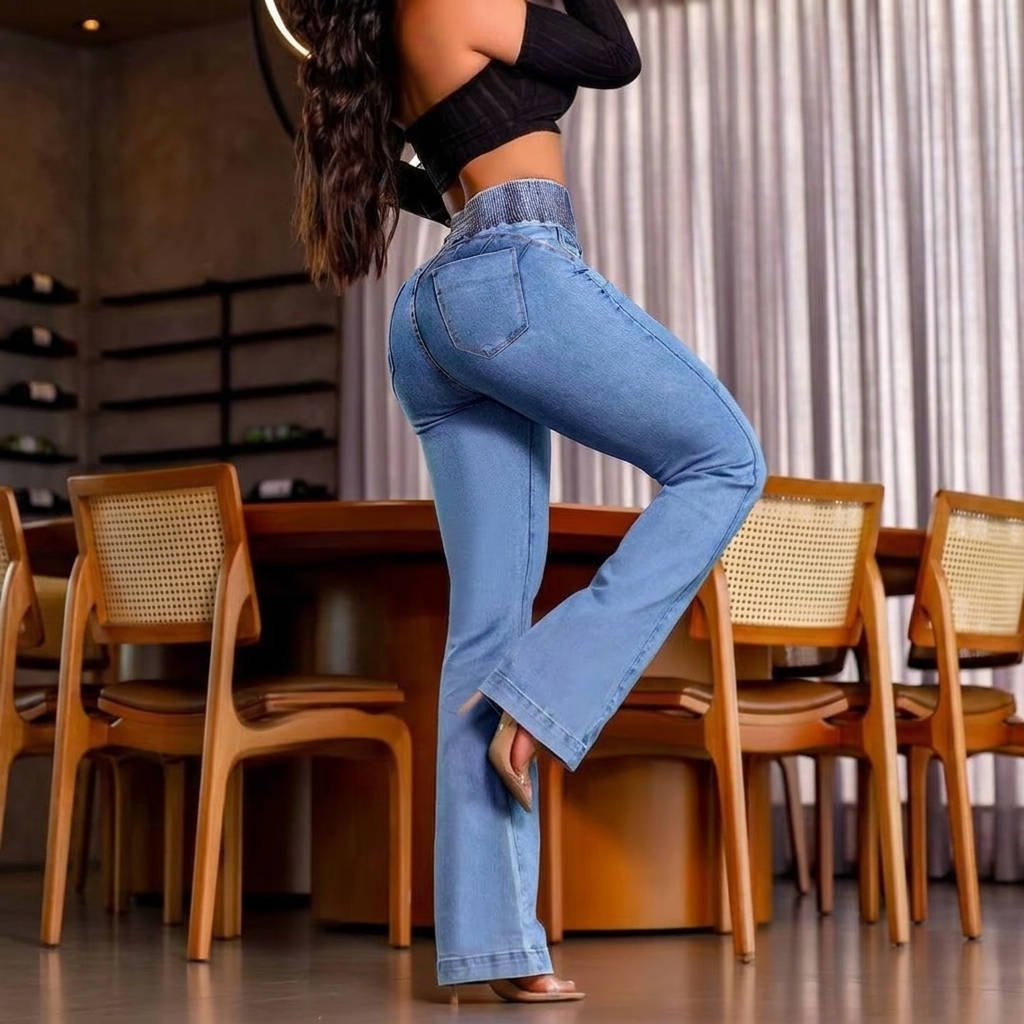 Women's High-Waisted Flare Jeans