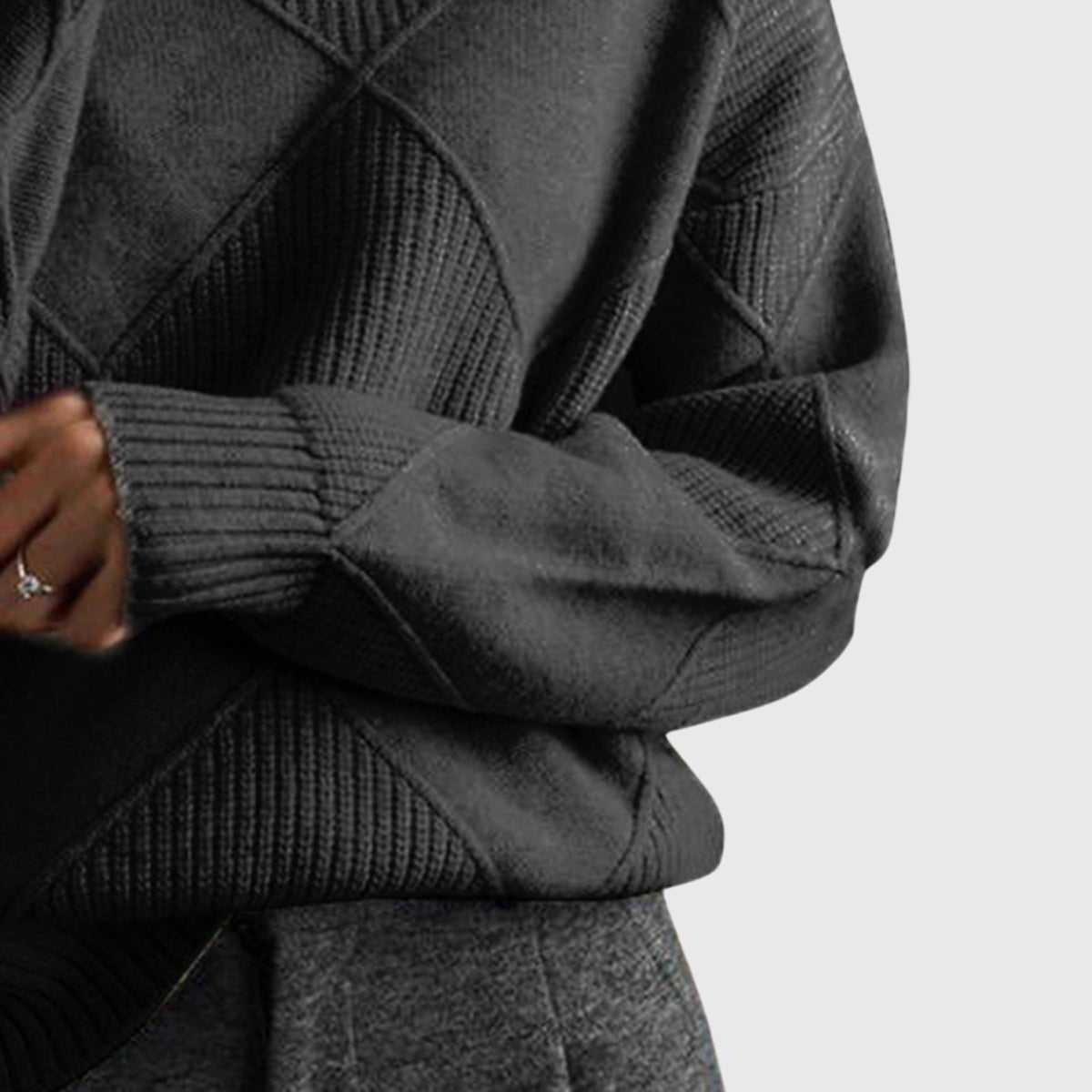 Women's Chunky Oversized Wool Roll Neck Jumper