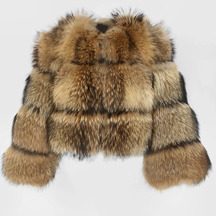 Women's Cropped Faux Fur Jacket