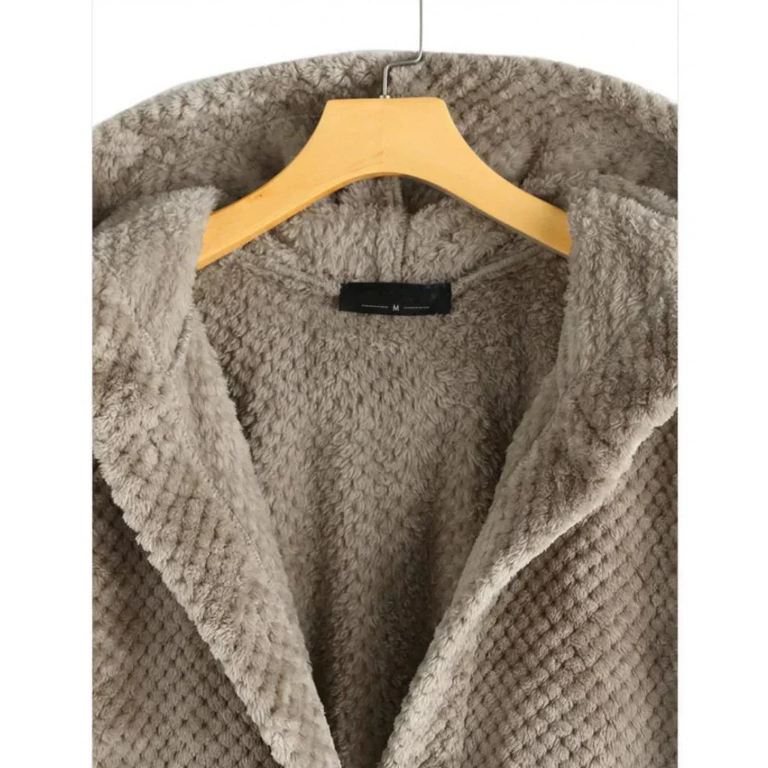 Women's Oversized Corduroy Hooded Longline Coat