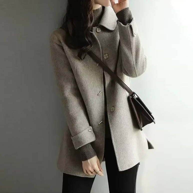 Women's Single-Breasted Wool Coat