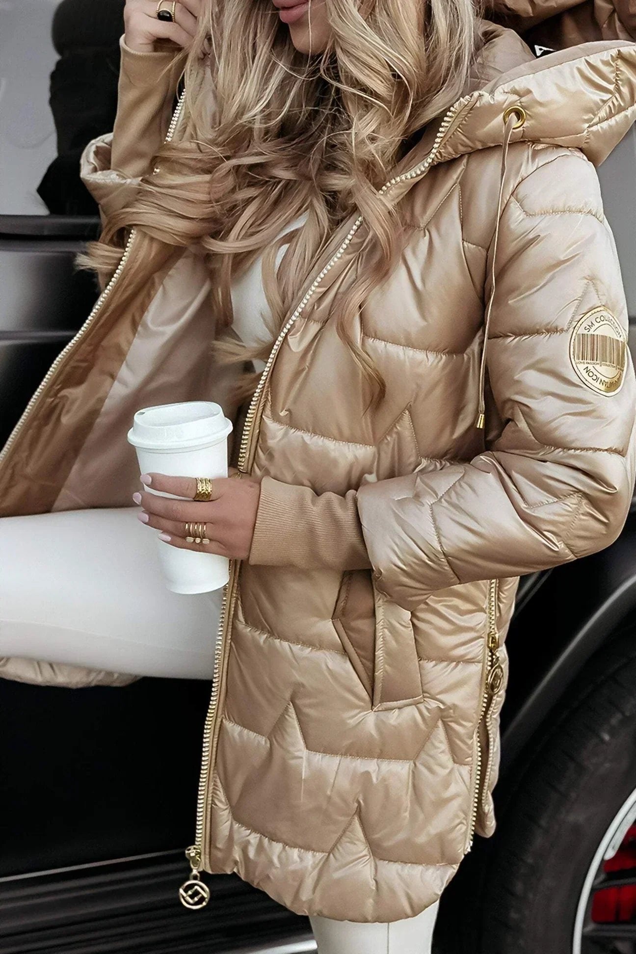 Women's Longline Hooded Puffer Coat