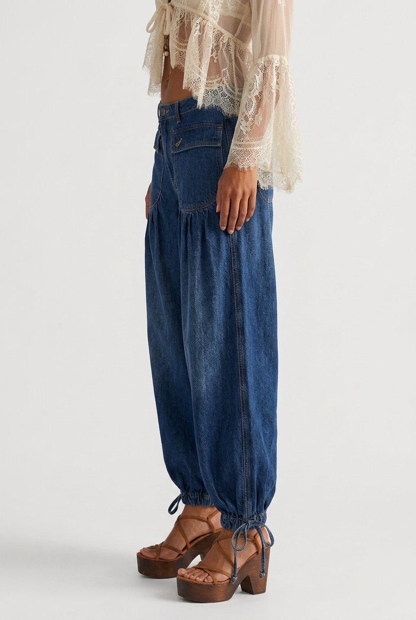 Women's Balloon High-Waisted Barrel Jeans