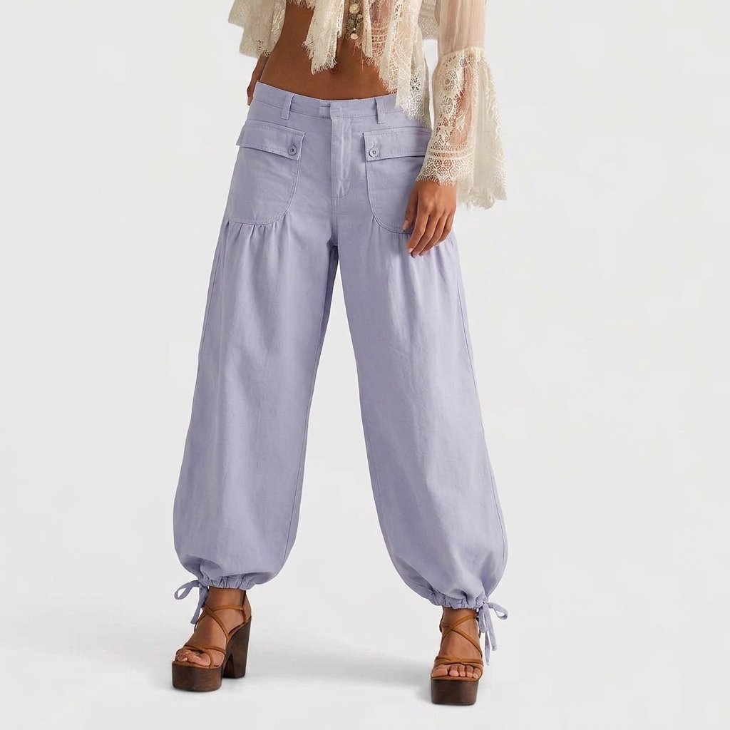 Women's Balloon High-Waisted Barrel Jeans - Lavender
