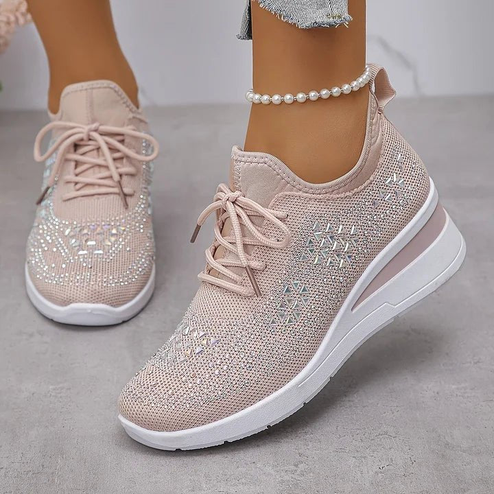 Women's Knit Platform Slip-On Wedge Trainers