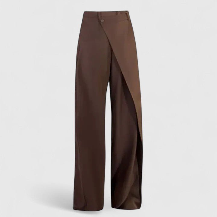 Women's Black Work High-Waisted Wide-Leg Trousers