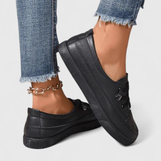 Women's Chunky Lace-Up Platform Leather Trainers