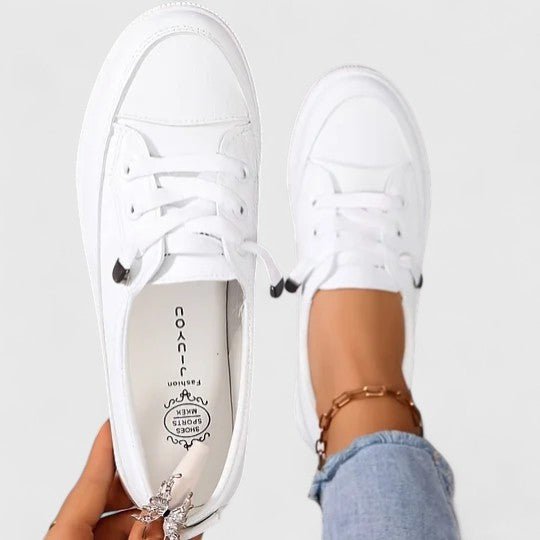 Women's Chunky Lace-Up Platform Leather Trainers