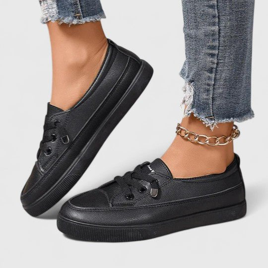 Women's Chunky Lace-Up Platform Leather Trainers