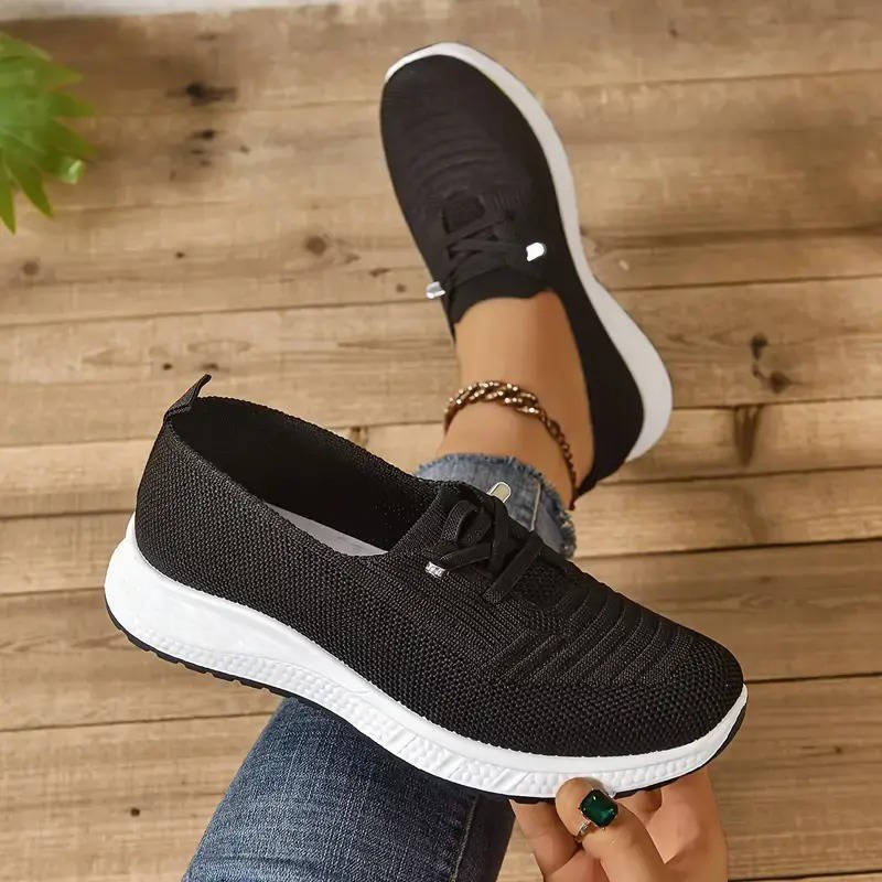 Women's Slip-On Knit Platform Trainers