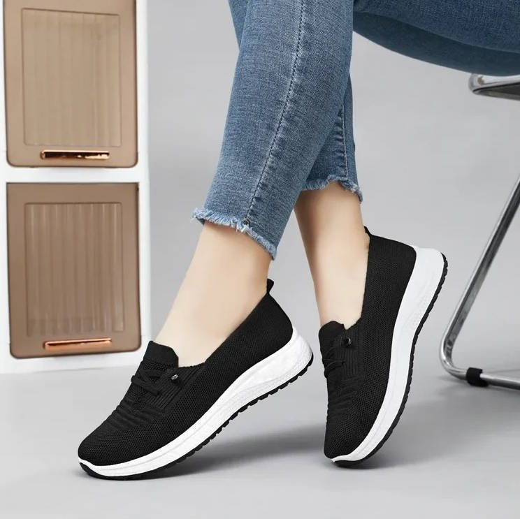 Women's Slip-On Knit Platform Trainers