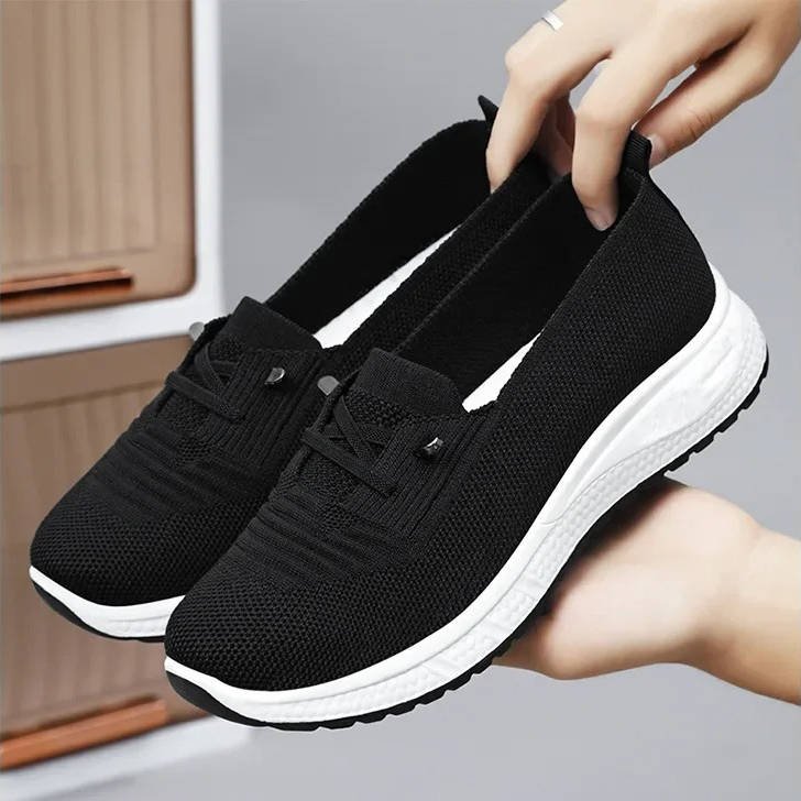 Women's Slip-On Knit Platform Trainers