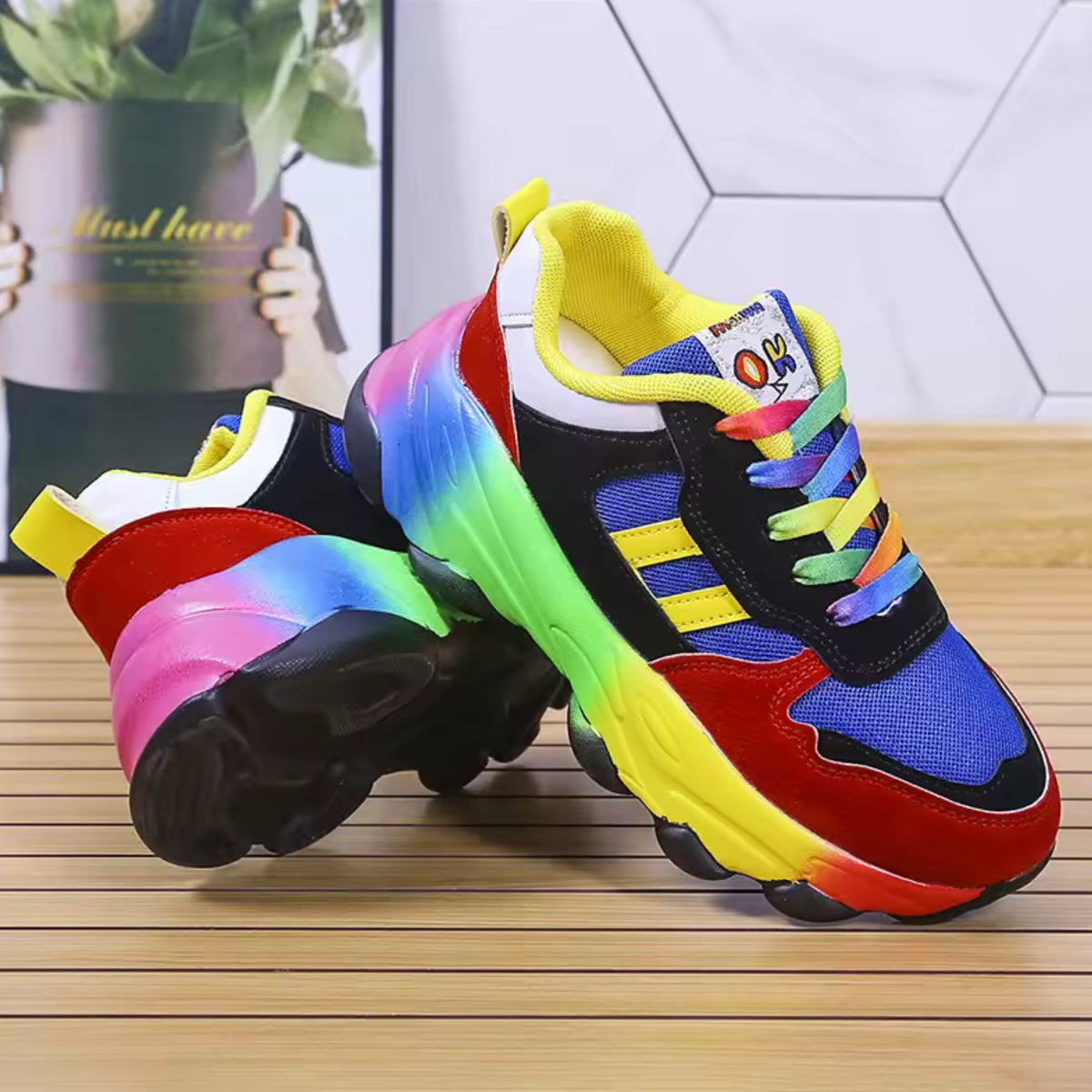 Women's Chunky Suede Platform Trainers