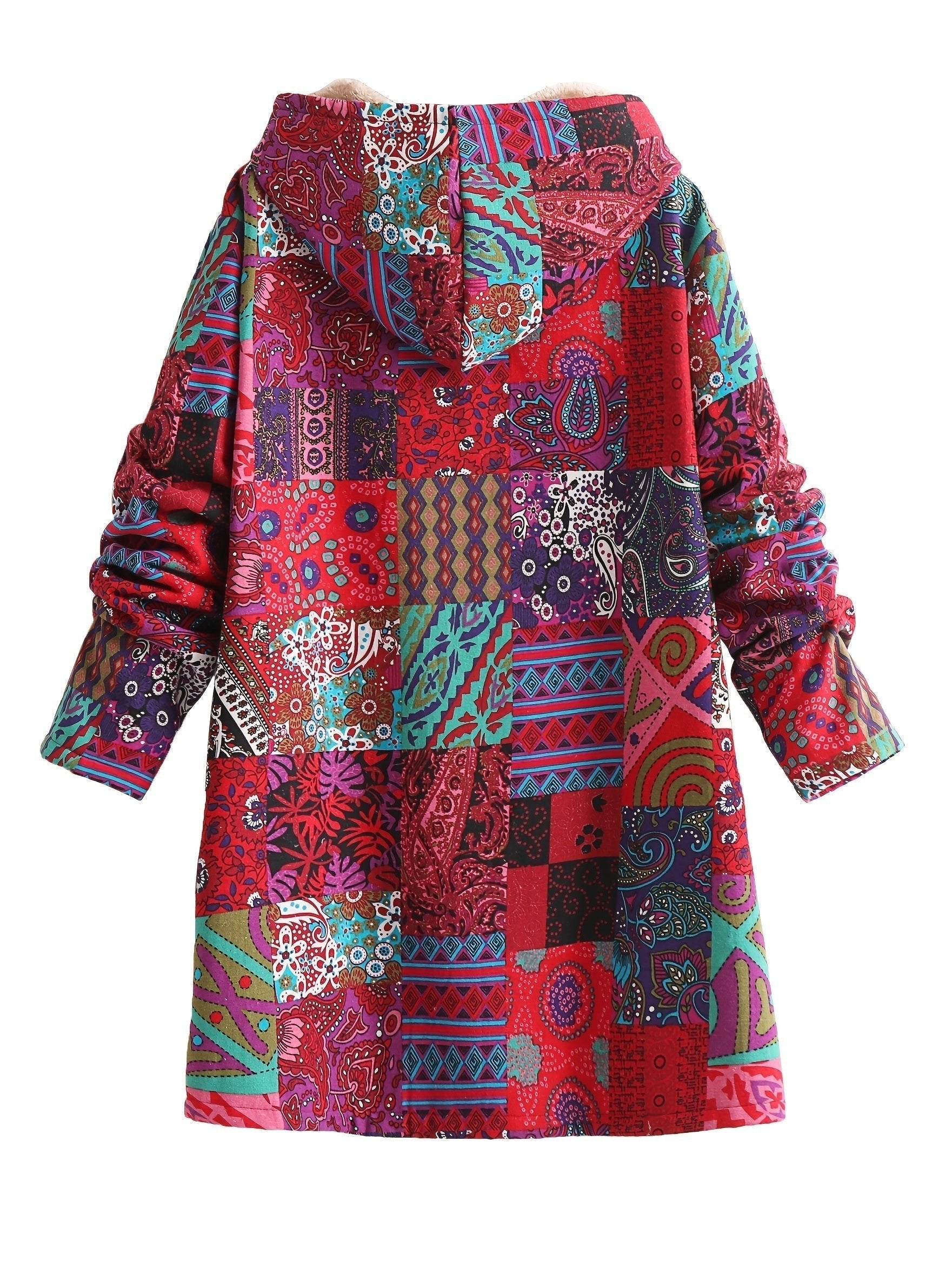 Women's Hooded Longline Teddy Coat