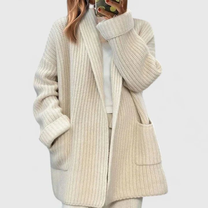 Women's Chunky Oversized Knit Ribbed Longline Cardigan